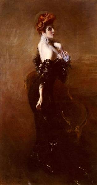 Portrait Of madame Pages In Evening Dress